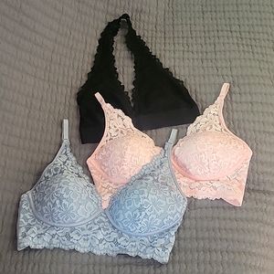 Lace bralettes 3 pack!